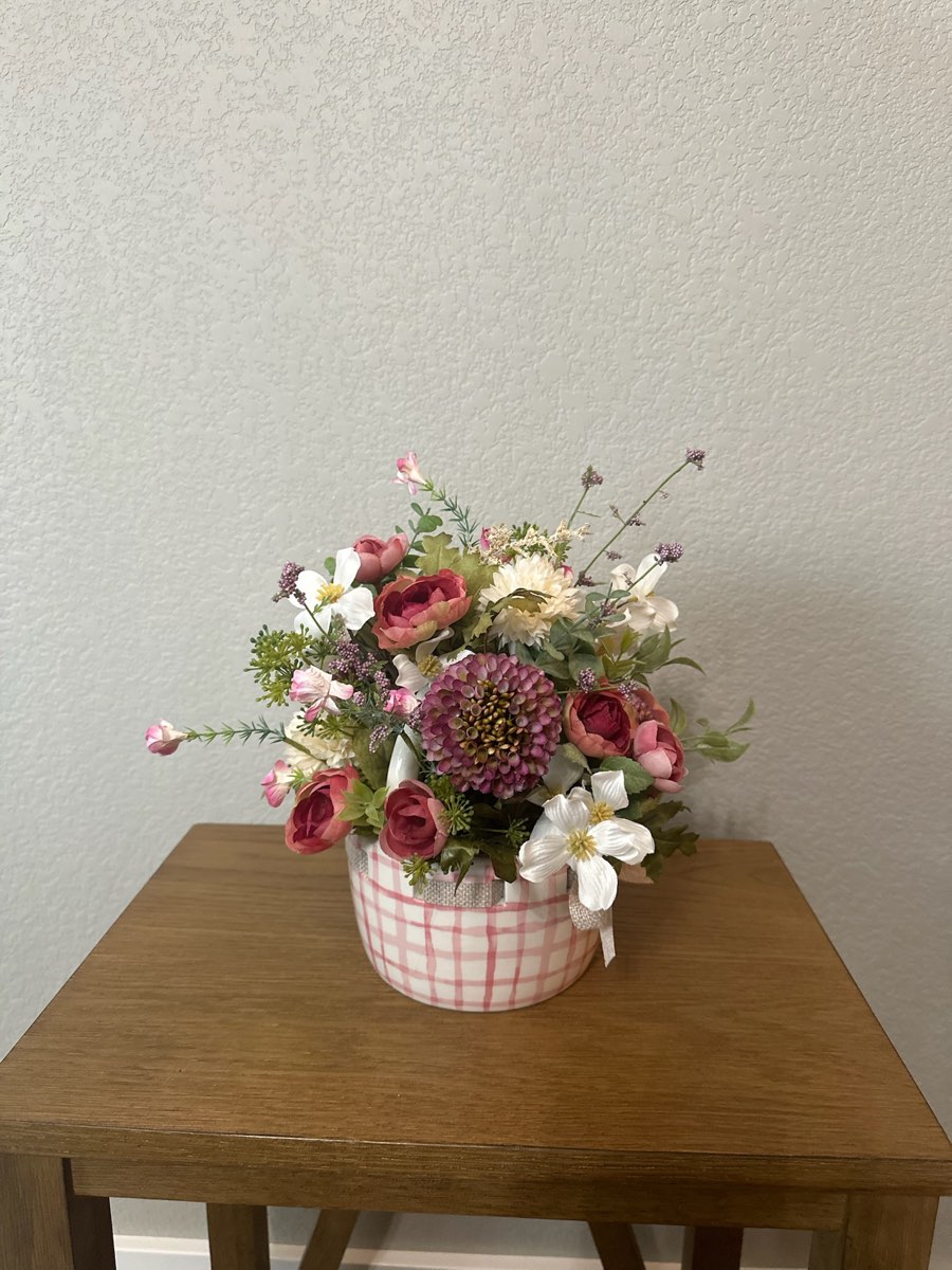 Faux flower arrangement by Schwick&rsquo;s Picks