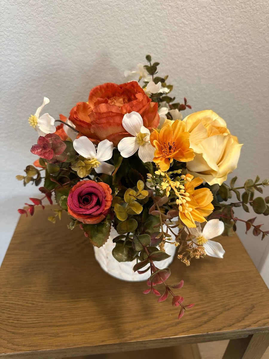 Faux flower arrangement by Schwick&rsquo;s Picks