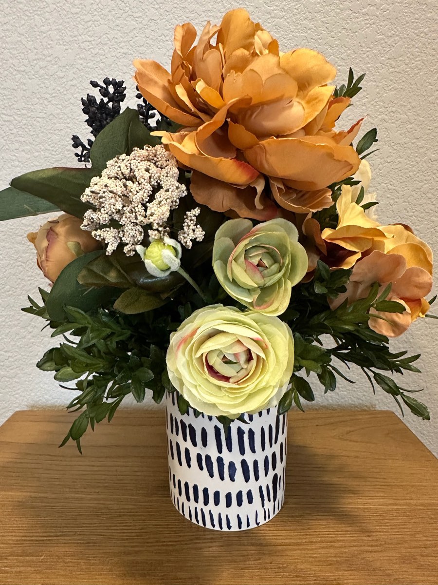 Faux flower arrangement by Schwick&rsquo;s Picks