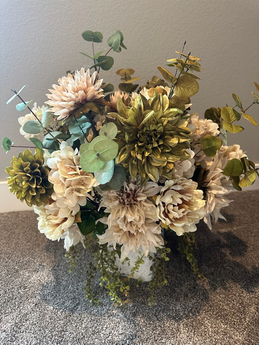 Faux flower arrangement by Schwick&rsquo;s Picks