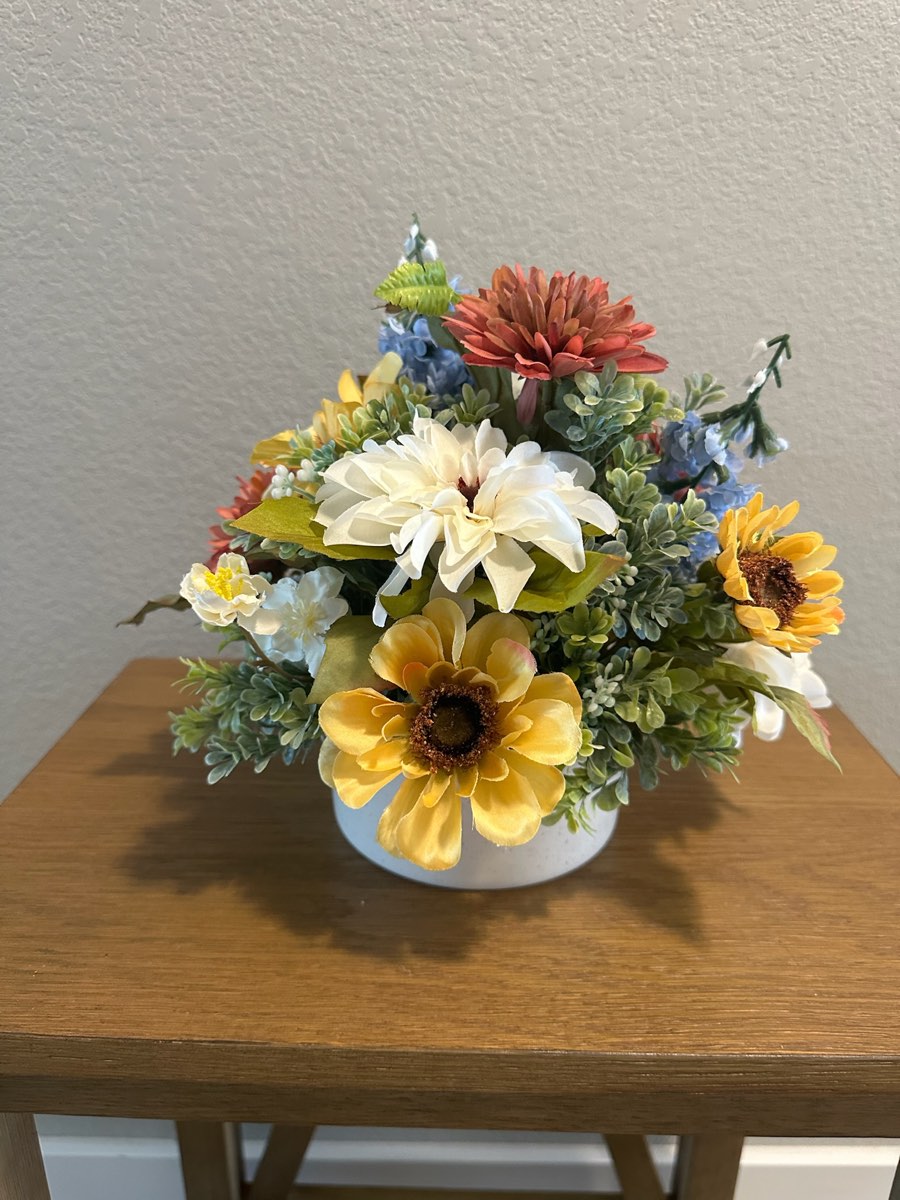 Faux flower arrangement by Schwick&rsquo;s Picks